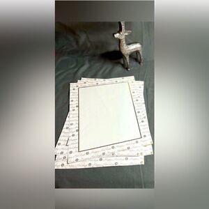 15 NEW Gold Foil Script Happy Holidays Border Stationery NWOT 15 pages